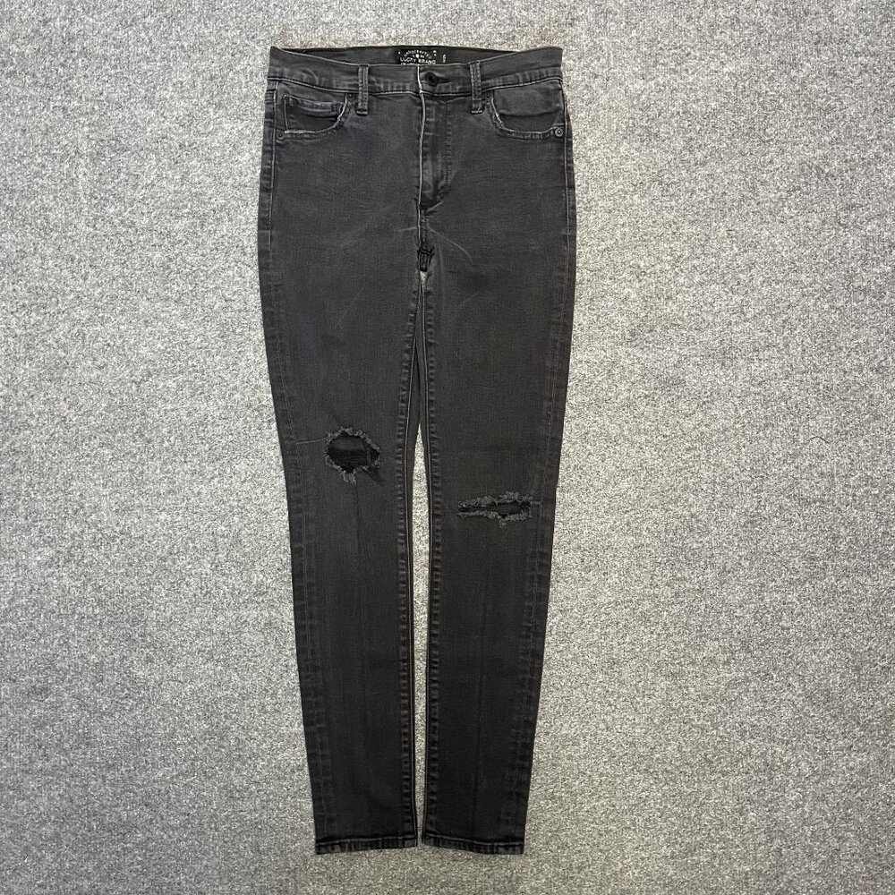 Lucky Brand Womens Black Distressed Skinny Jeans Size 0/25